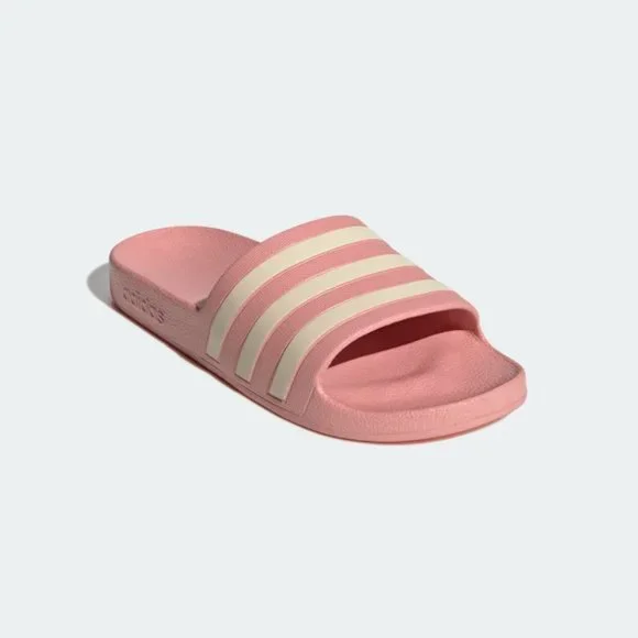 Women's Adidas Adilette Aqua Slide GZ5877 (Wonder Mauve / Wonder White) NWT - Picture 6 of 10